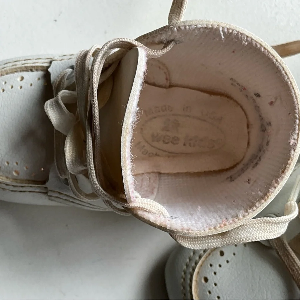 Vintage 1990s Lot of 2 Baby/Walking Shoes Stride Rite Wee Kids Size 2 1/2 C